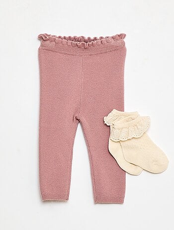 Ensemble Legging fantaisie + chaussette en dentelle