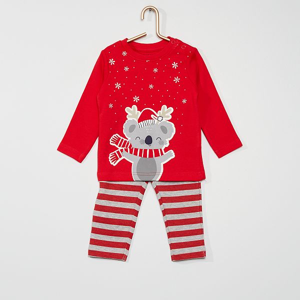 Ensemble Noel Bebe Fille Rouge Kiabi 11 00