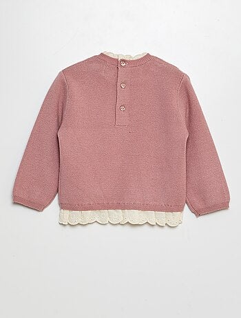 Ensemble pull avec broderies + legging - 2 pièces