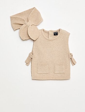 Ensemble pull + écharpe fine
