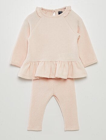 Ensemble pull large volanté + legging - 2 pièces
