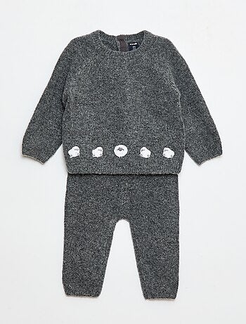 Ensemble pull + pantalon en maille - 2 pièces
