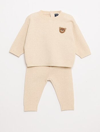 Ensemble pull + pantalon en maille