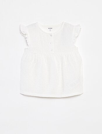 Ensemble pyjama blouse + short en lange - 2 pièces