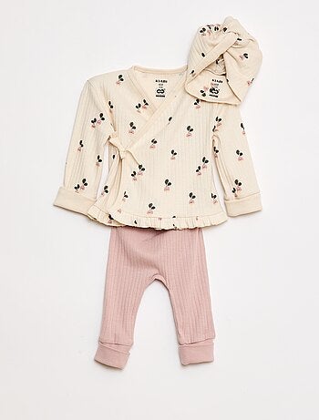 Ensemble pyjama + bonnet - 3 pièces - cradle to cradle