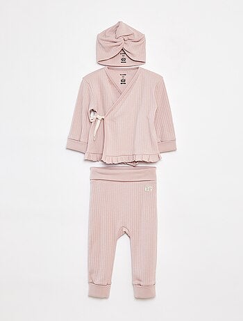 Ensemble pyjama + bonnet - 3 pièces - cradle to cradle