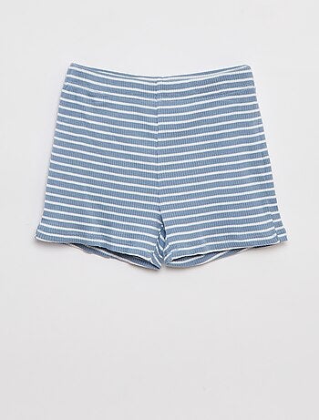 Ensemble pyjama court côtelé - 2 pièces