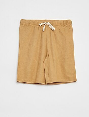 Ensemble pyjama court matière gaufrée - 2 pièces