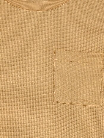 Ensemble pyjama court matière gaufrée - 2 pièces