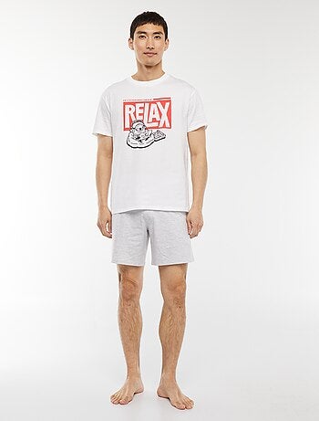 Ensemble pyjama court short + t-shirt 'Fast and Furious' - 2 pièces
