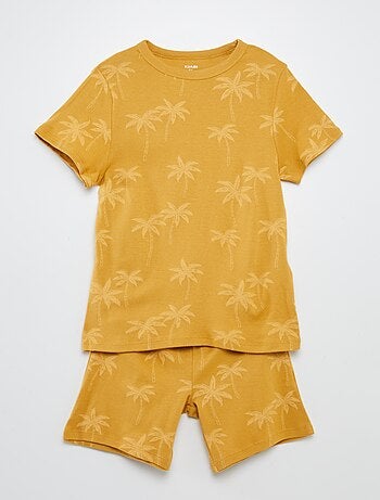 Ensemble pyjama court t-shirt + short avec imprimés - 2 pièces