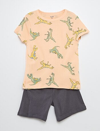 Ensemble pyjama court t-shirt + short avec imprimés - 2 pièces