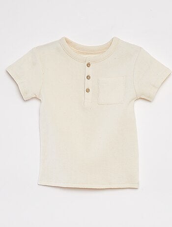 Ensemble pyjama court t-shirt + short en maille gaufrée - 2 pièces