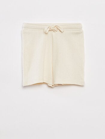 Ensemble pyjama court t-shirt + short en maille gaufrée - 2 pièces