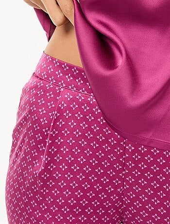 Ensemble pyjama débardeur + pantalon satiné - 2 pièces