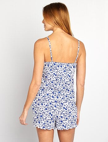 Ensemble pyjama débardeur + short en coton - 2 pièces