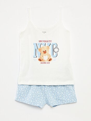Ensemble pyjama débardeur + short en imprimé - 2 pièces