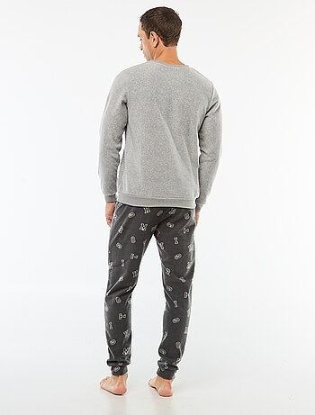 Ensemble pyjama en polaire t-shirt + pantalon - 2 pièces