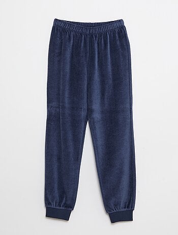 Ensemble pyjama en velours imprimé sweat + pantalon - 2 pièces