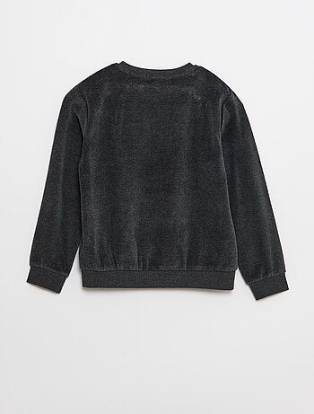 Ensemble pyjama en velours imprimé sweat + pantalon - 2 pièces