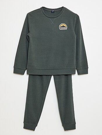 Ensemble pyjama haut + pantalon molleton