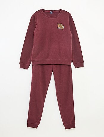 Ensemble pyjama haut + pantalon molleton
