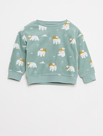 Ensemble pyjama haut + pantalon polaire