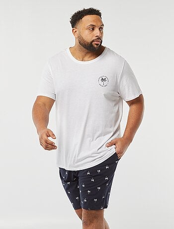 Ensemble pyjama imprimé short + t-shirt - 2 pièces