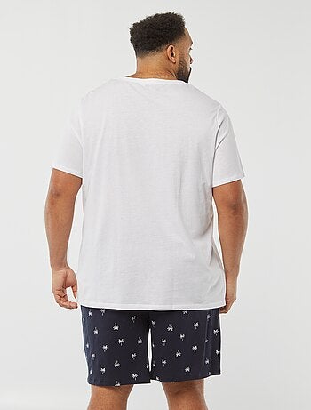 Ensemble pyjama imprimé short + t-shirt - 2 pièces