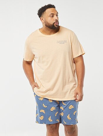 Ensemble pyjama imprimé short + t-shirt - 2 pièces