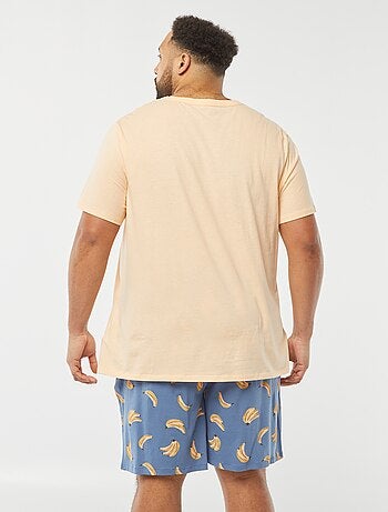 Ensemble pyjama imprimé short + t-shirt - 2 pièces