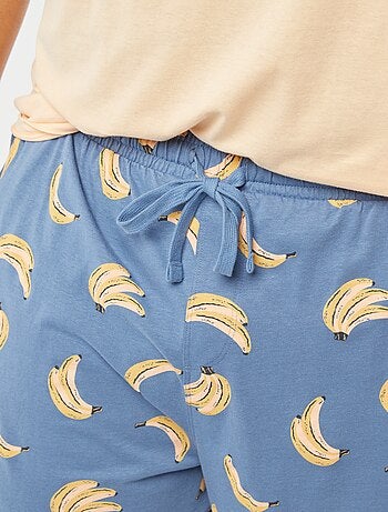 Ensemble pyjama imprimé short + t-shirt - 2 pièces