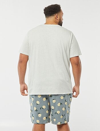 Ensemble pyjama imprimé short + t-shirt - 2 pièces