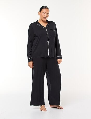 Ensemble pyjama long chemisier + pantalon - 2 pièces