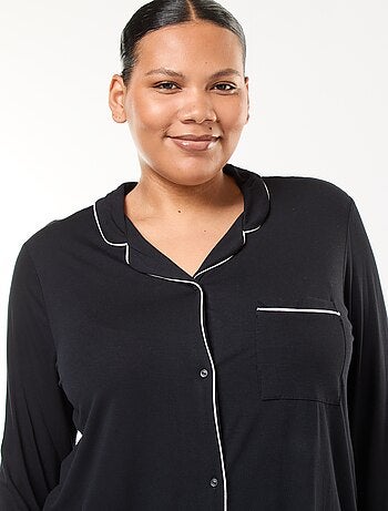 Ensemble pyjama long chemisier + pantalon - 2 pièces