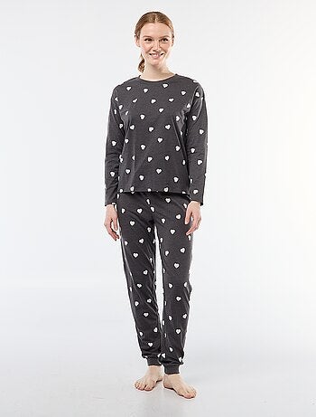 Ensemble pyjama long en coton - 2 pièces