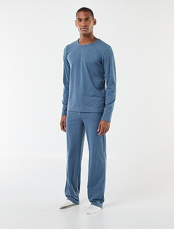 Ensemble pyjama long en maille - 2 pièces
