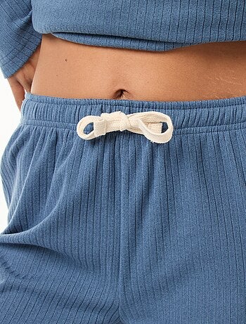 Ensemble pyjama long en maille - 2 pièces