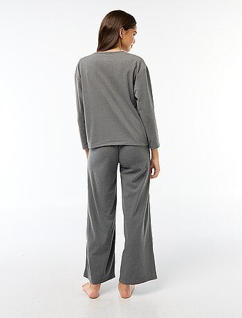 Ensemble pyjama long en maille - 2 pièces