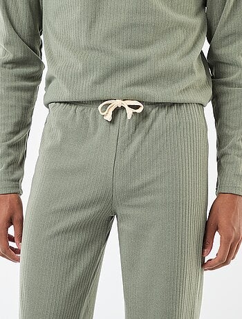 Ensemble pyjama long en maille - 2 pièces