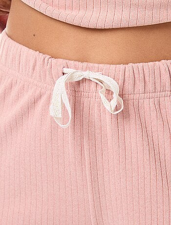 Ensemble pyjama long en maille - 2 pièces