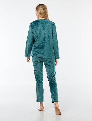Ensemble pyjama long en polaire - 2 pièces