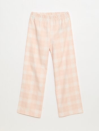 Ensemble pyjama long en polaire t-shirt + pantalon - 2 pièces