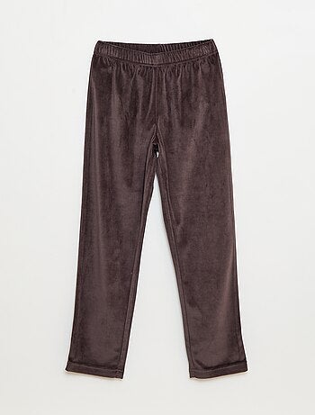 Ensemble pyjama long en velours - 2 pièces