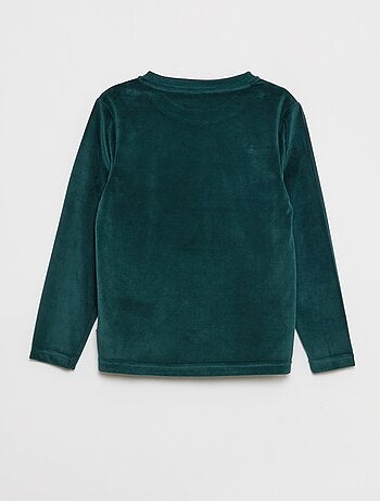 Ensemble pyjama long en velours - 2 pièces