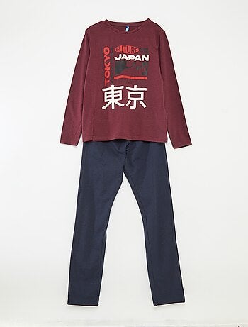 Ensemble pyjama long fantaisie - 2 pièces
