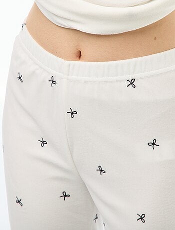 Ensemble pyjama long polaire t-shirt + pantalon - 2 pièces