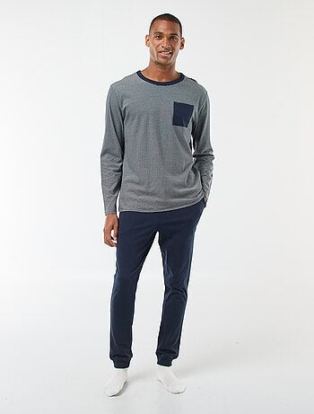 Ensemble pyjama long t-shirt + pantalon - 2 pièces