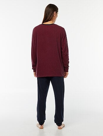 Ensemble pyjama long t-shirt + pantalon - 2 pièces