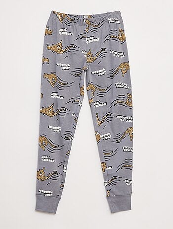 Ensemble pyjama long t-shirt + pantalon avec motif all over